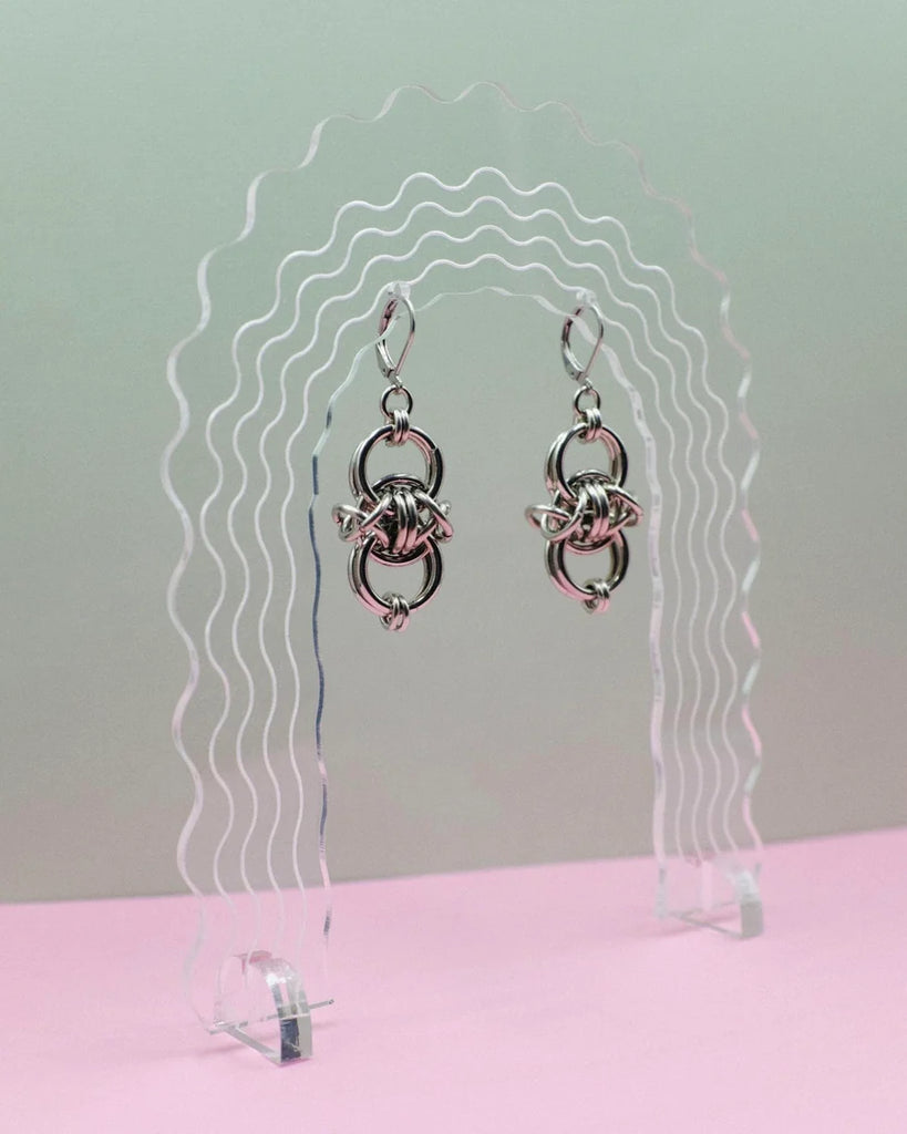 Barbed Wire Earrings in Stainless Steel