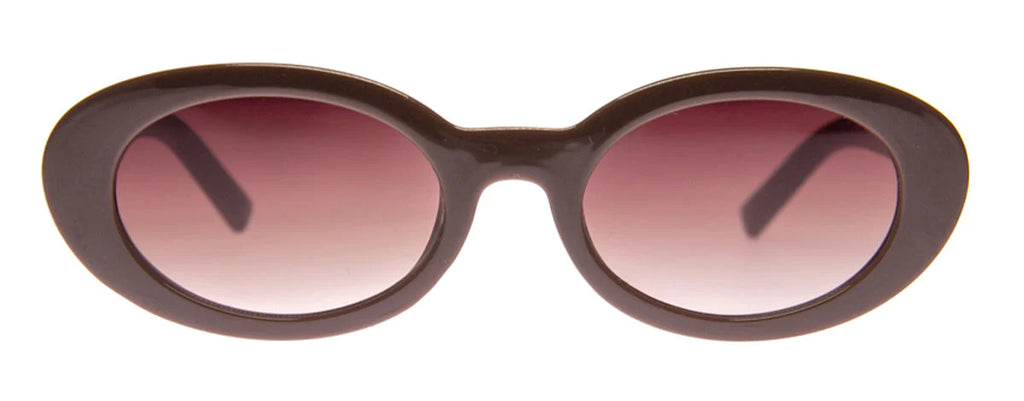 Classic Oval Sunglasses in Chocolate Brown