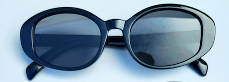 Dublin Oval Sunglasses in Black