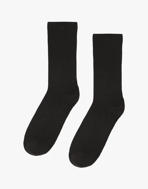Classic Organic Socks in Deep Black