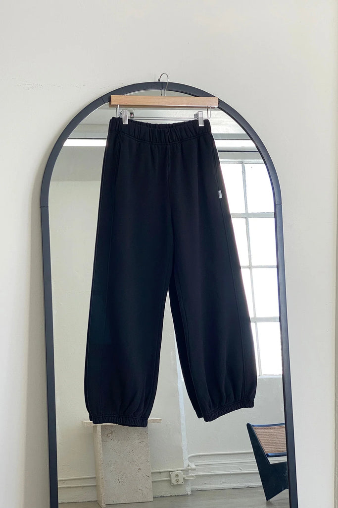 French Terry Balloon Pants in Black