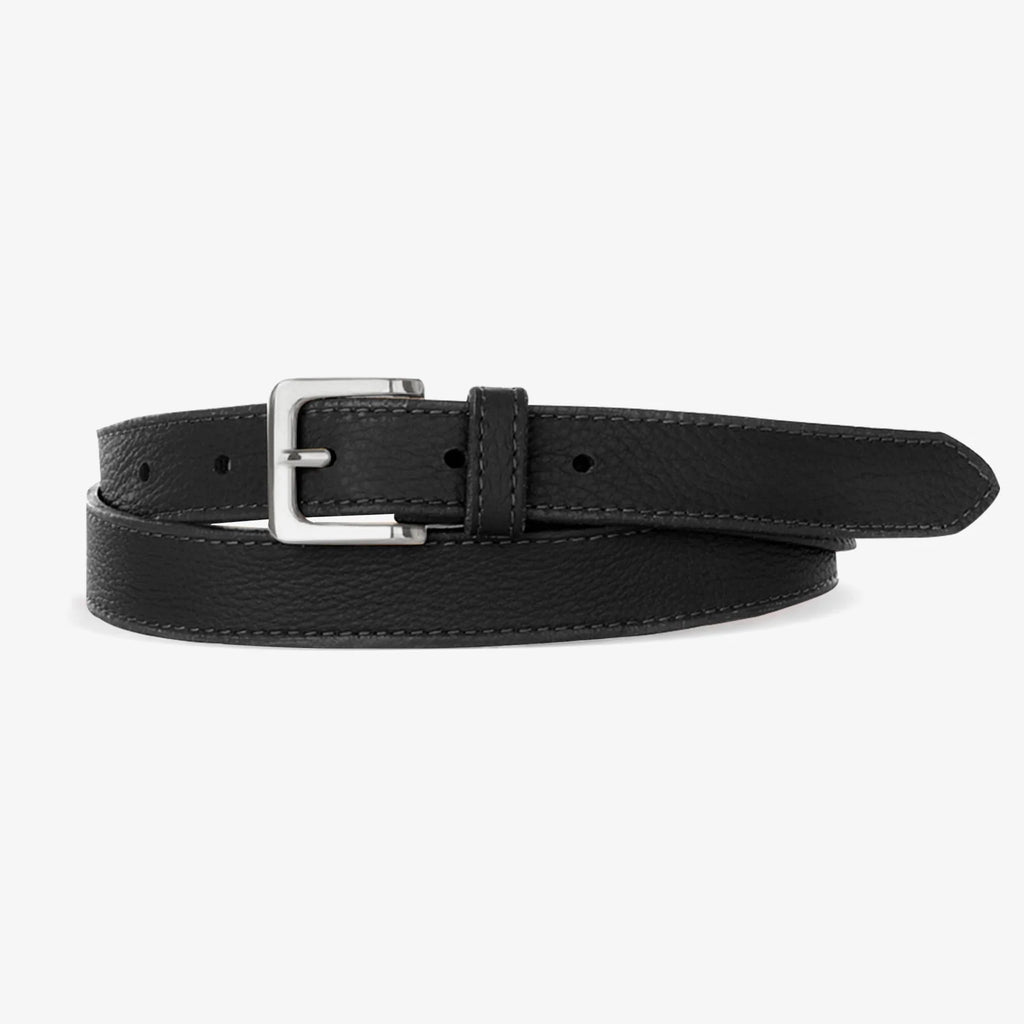 Millie Belt in Black with Silver Buckle