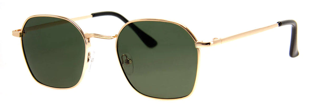 Gold Hexagon Sunglasses