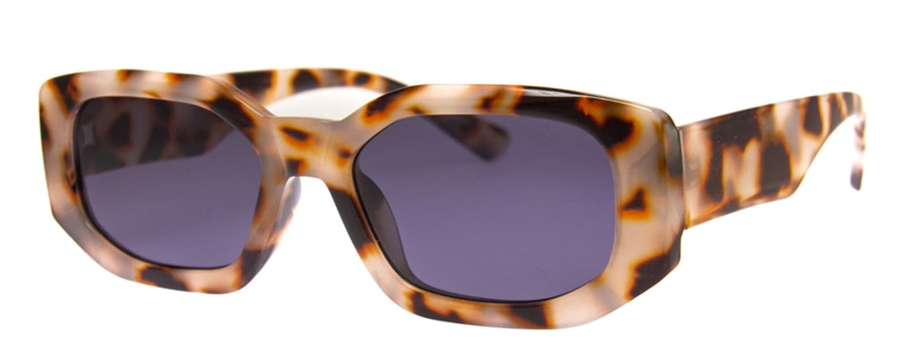 Light Tortoise Rectangular Sunglasses