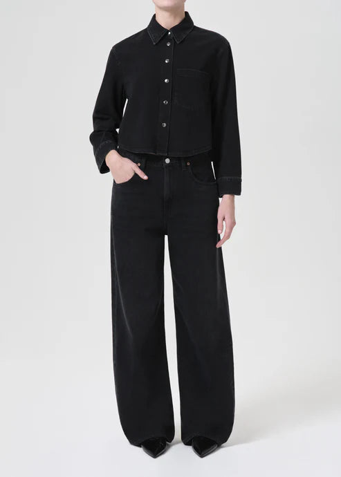 AGOLDE Low Curve Jeans in Black Tar | Tusk