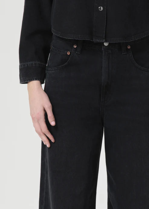 AGOLDE Low Curve Jeans in Black Tar