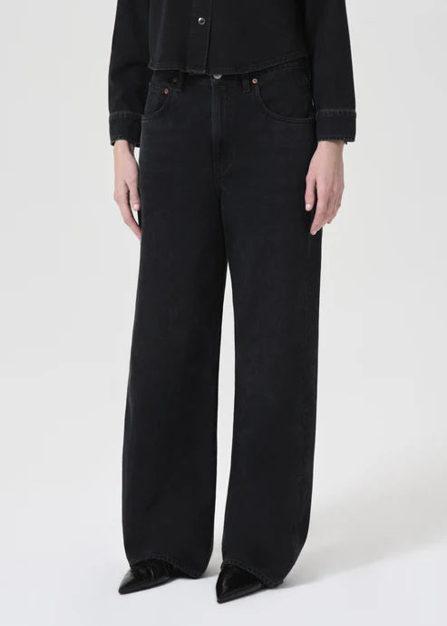 AGOLDE Low Curve Jeans in Black Tar