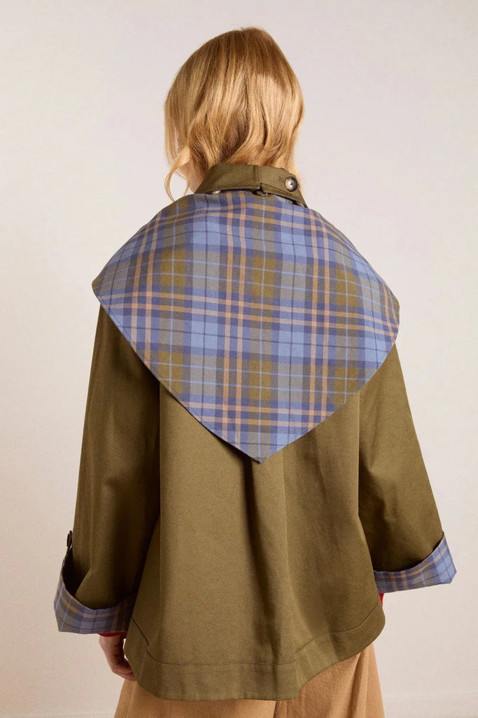 Reversible Jerry Crop Trench Coat - Olive