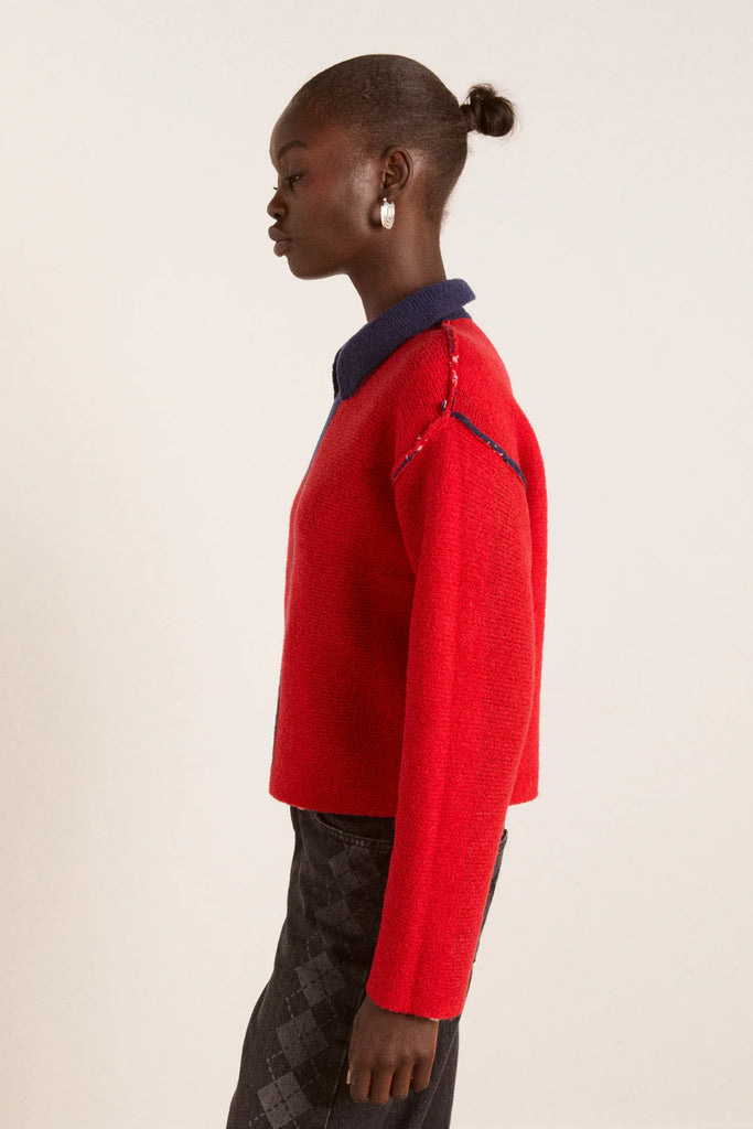 Bibi Boxy Merino Wool Reversible Cardigan
