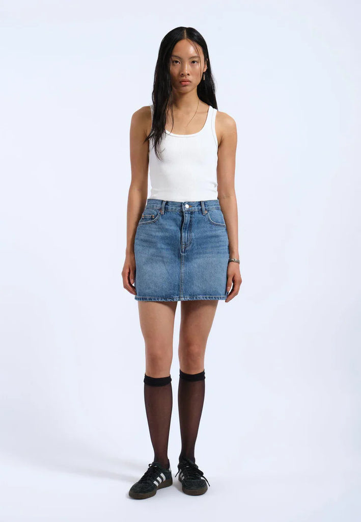 Arch Denim Skirt in Stream Sky Used