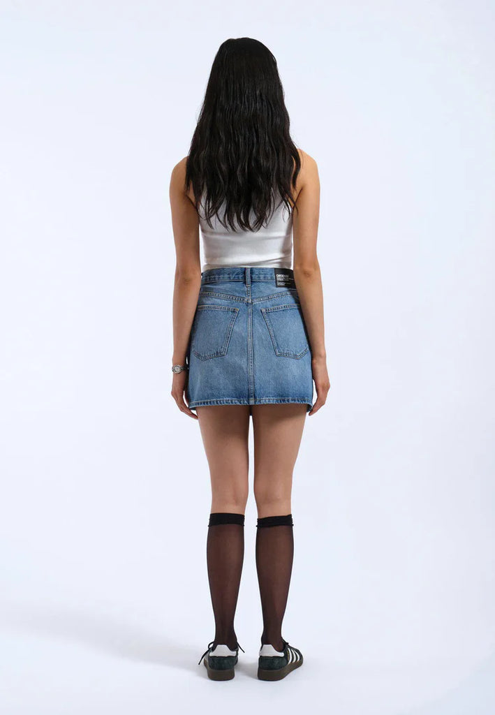 Arch Denim Skirt in Stream Sky Used