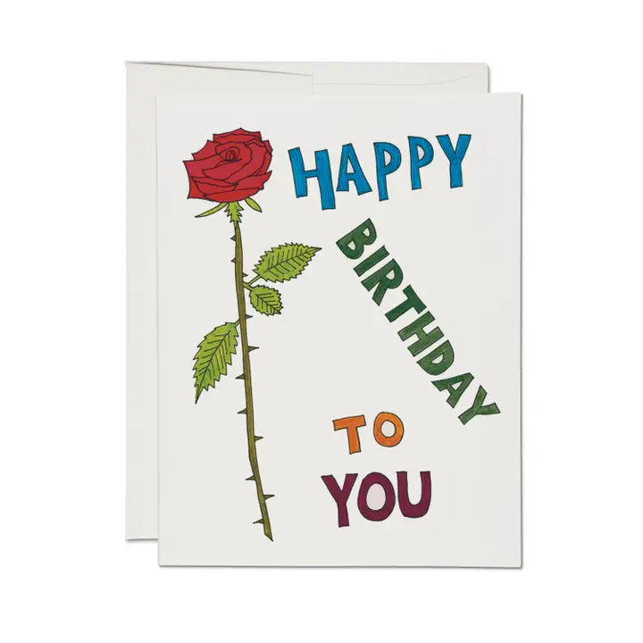 Birthday Rose Greeting Card