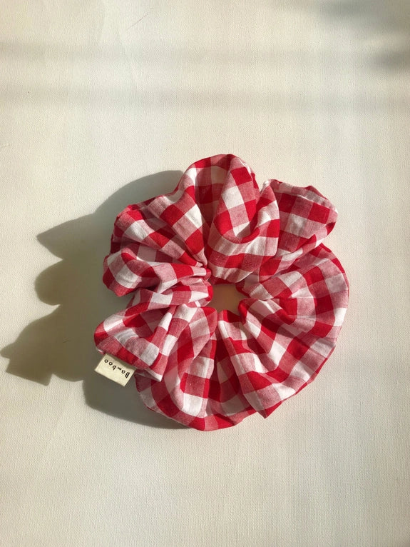 Oversized Gingham Scrunchie