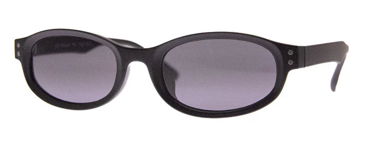 Small Oval in Matte Black Sunglasses