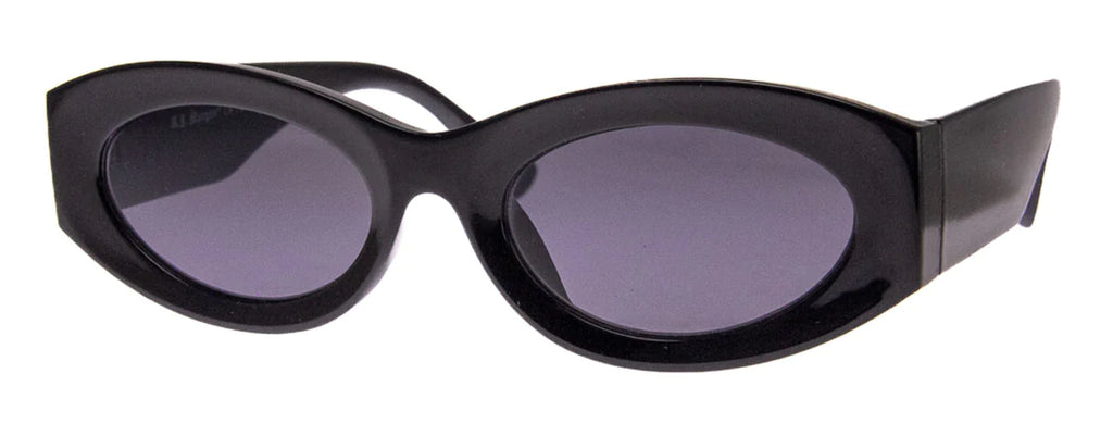 Black Oval with Square Sides Sunglasses