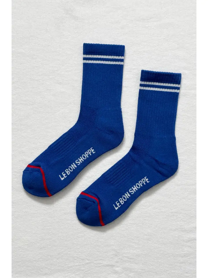 Striped Socks in Cobalt Blue