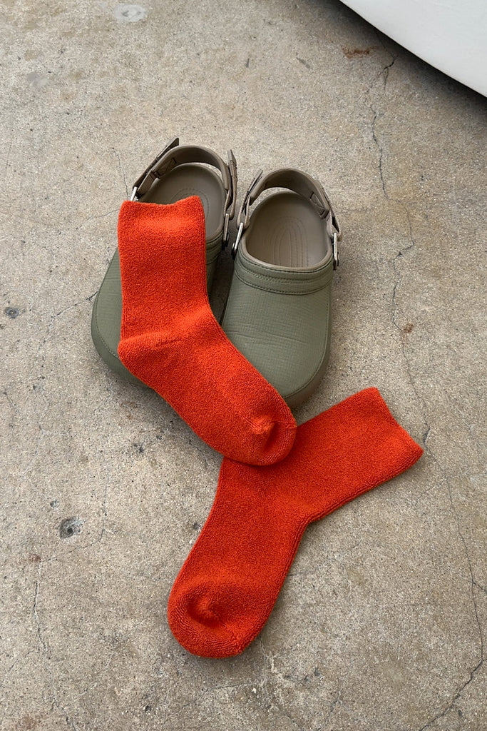 Cloud Socks in Burnt Orange