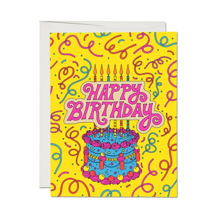 Cake and Confetti Greeting Card
