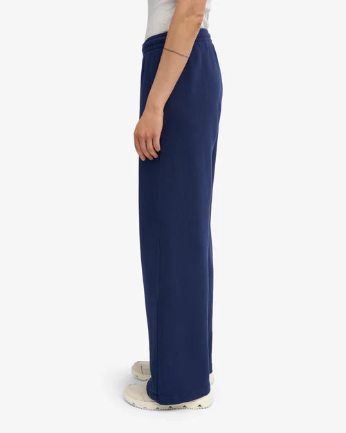 Organic Straight Leg Sweatpants in Marine Blue