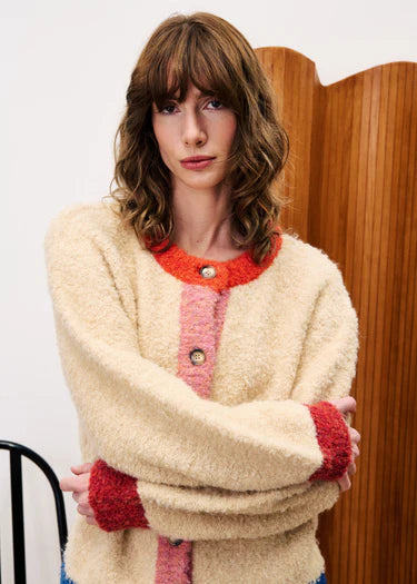 Cyclamen Cardigan in Creme