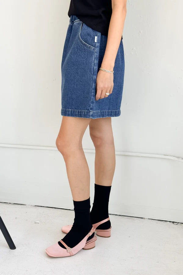 City Skirt in Denim Blue