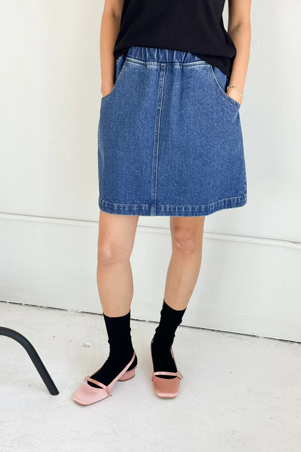 City Skirt in Denim Blue