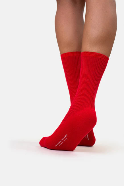 Classic Organic Socks in Scarlett Red