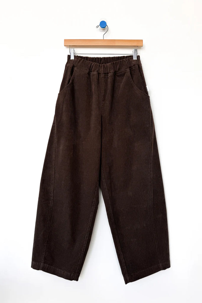 Corduroy Arc Pants in Chocolate Brown