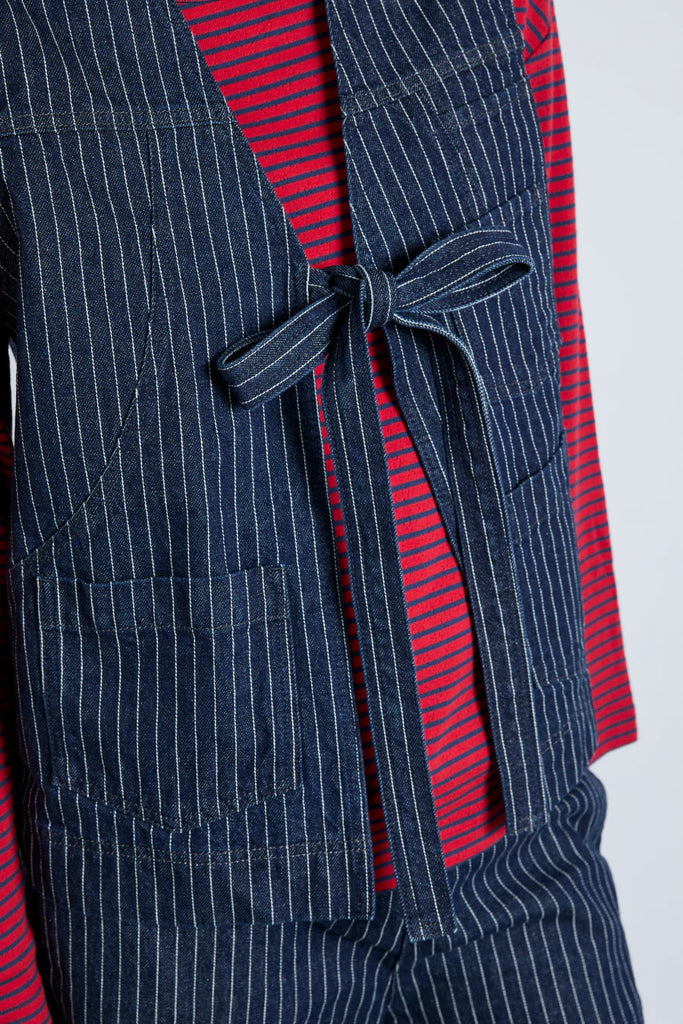 DILLY GILET IN Navy STRIPE