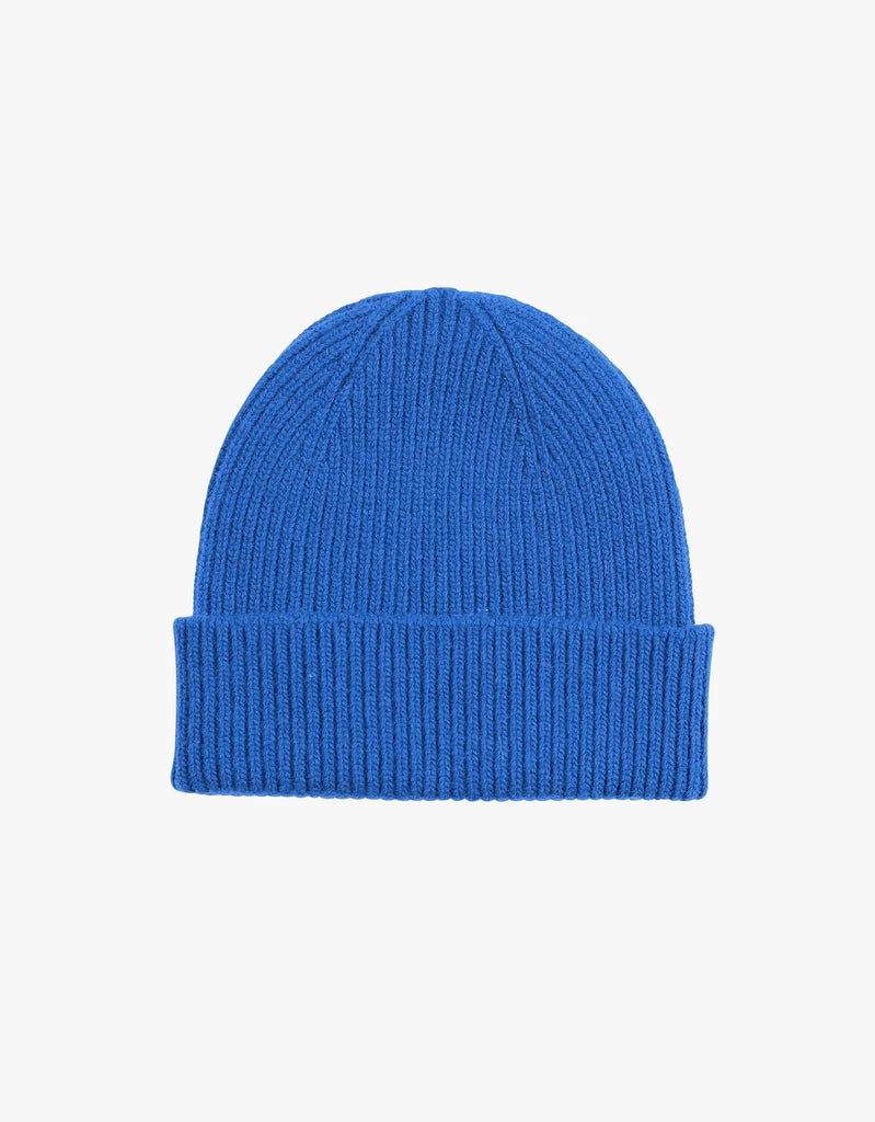 Merino Wool Beanie Hat in Pacific Blue