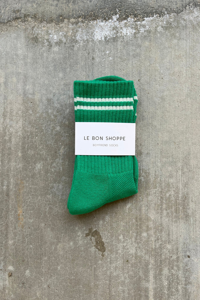 Striped Socks in Kelly Green