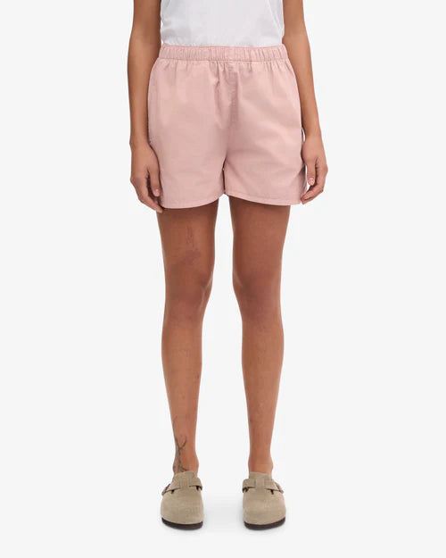 Organic Twill Shorts in Faded Pink