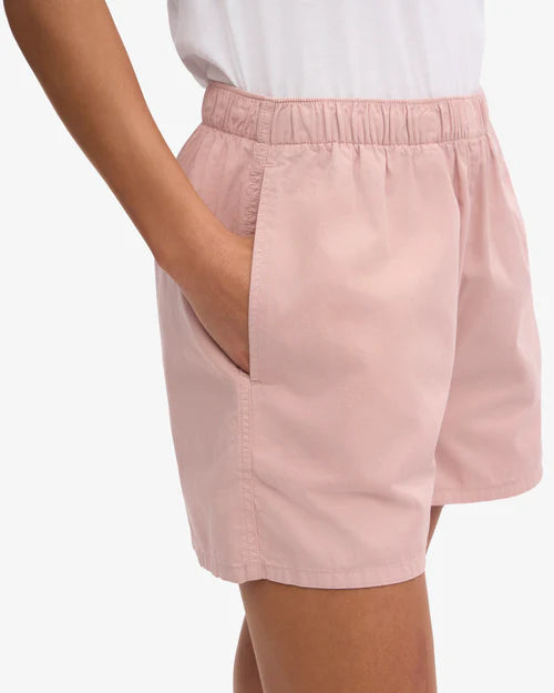 Organic Twill Shorts in Faded Pink