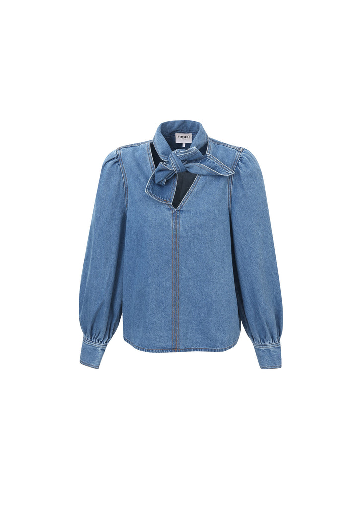 Abelone Blouse in Blue Denim