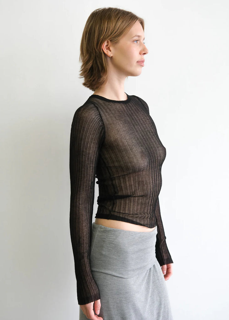 Beso Knit Top in Black