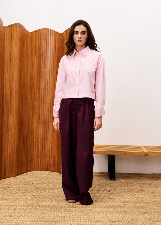 Hibiscus Pants in Bordeaux