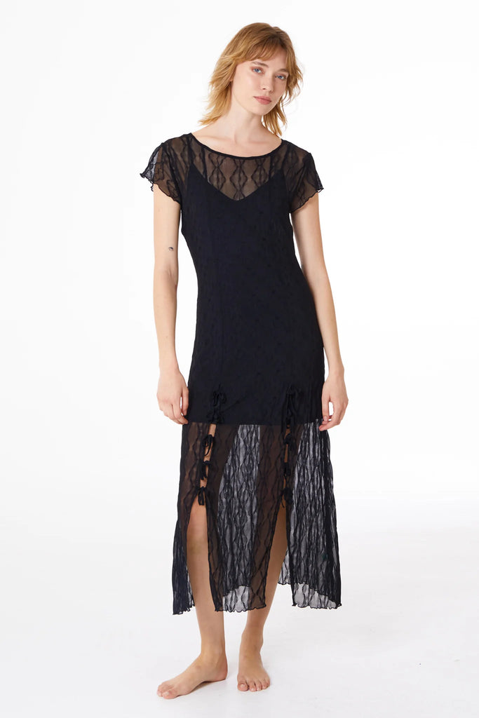 Mariposa Dress in Black Night with Lining