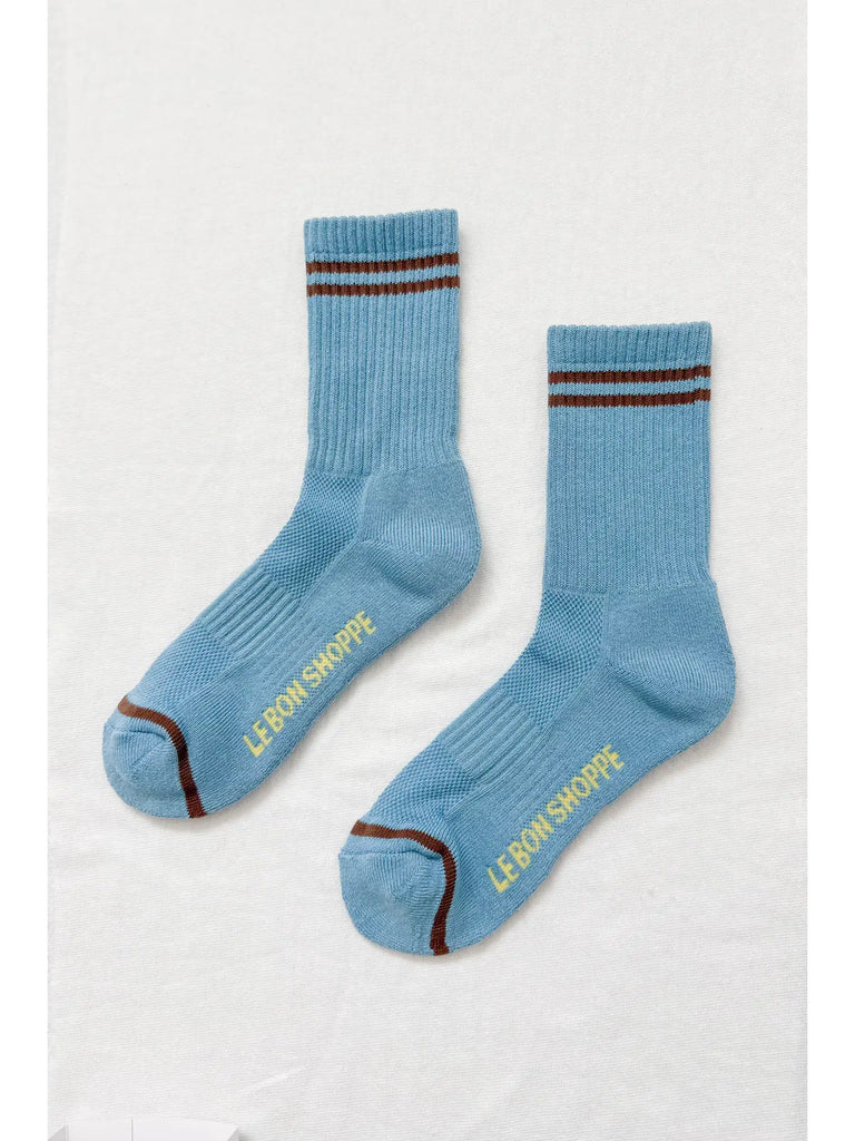 Striped Socks in Powder Blue