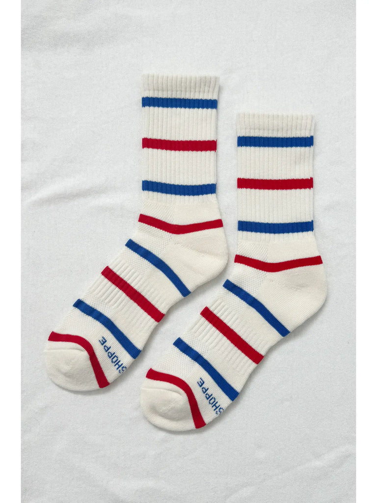 Stripe Socks in Red Blue Stripe
