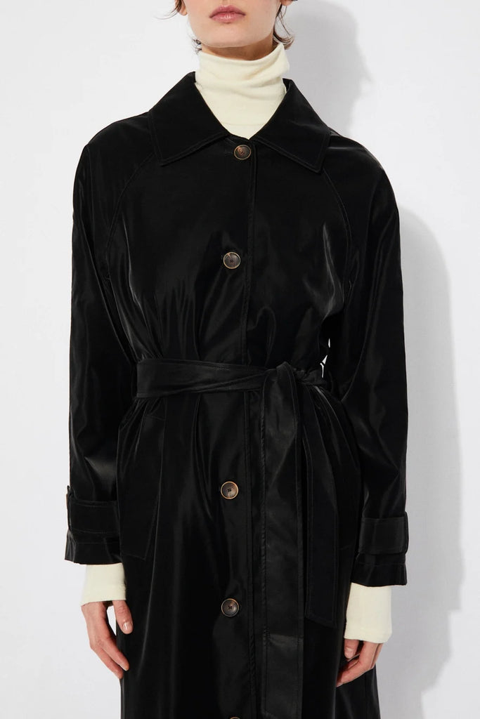 Linya Trench Jacket in Black