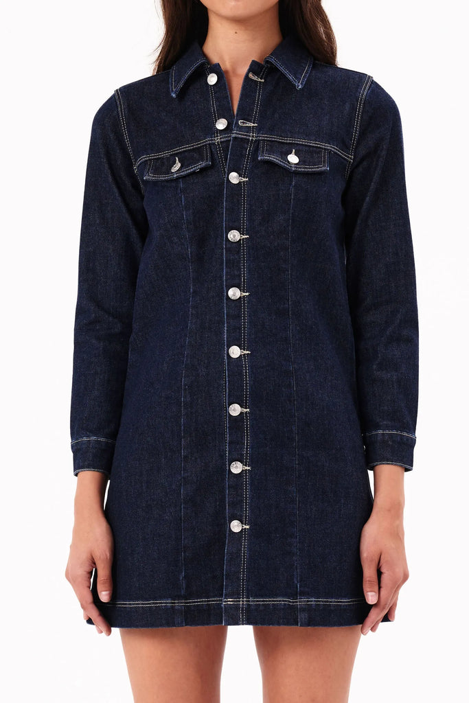 Morgan Denim Dress in Alice