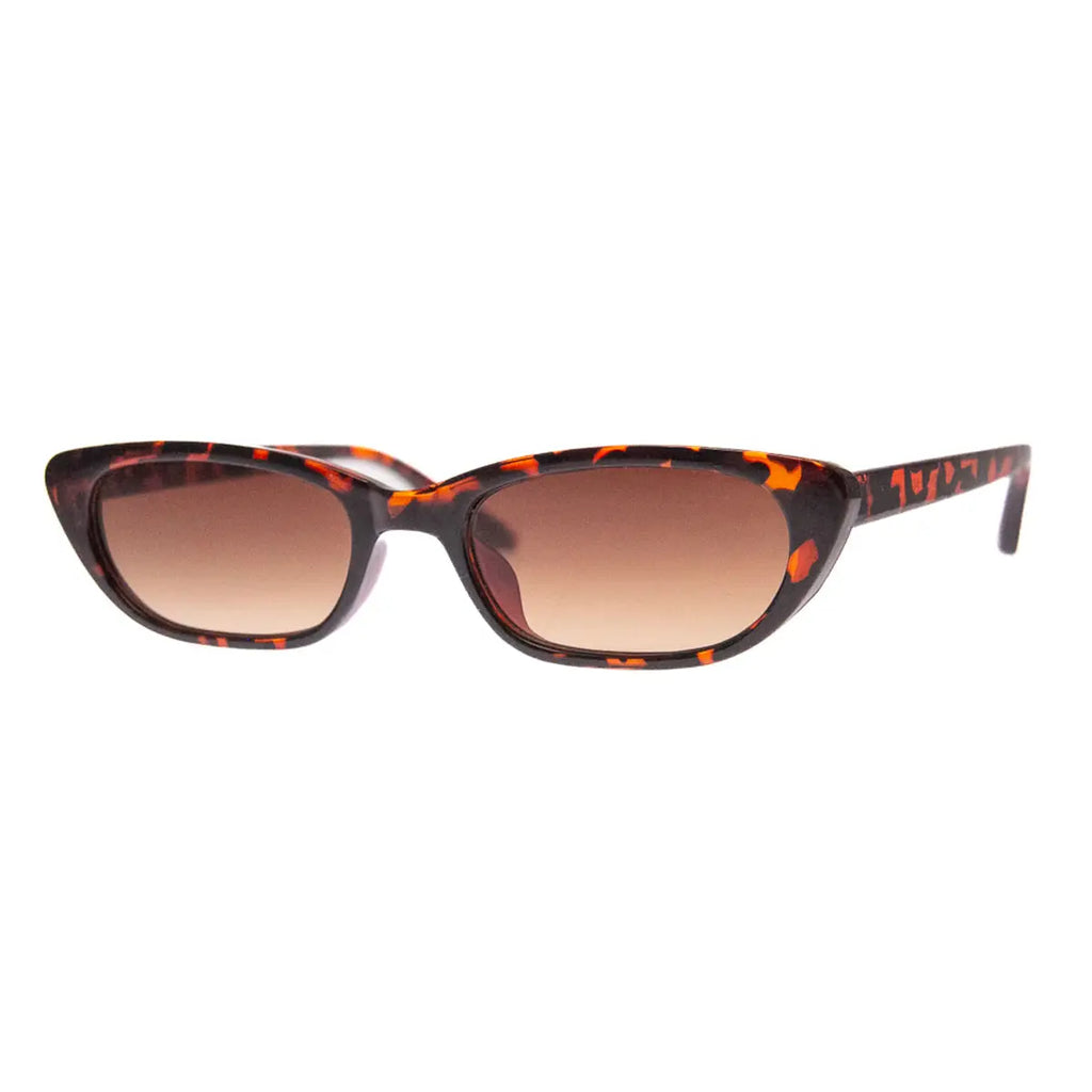 Slim Rectangle Cat Eye in Tortoise Sunglasses