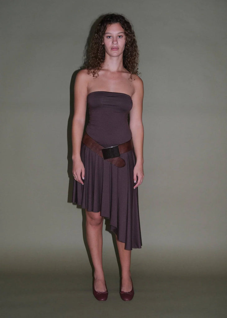 Nossa Dress in Hickory Brown