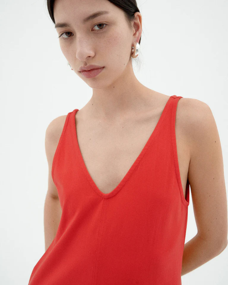 Sade Dress in Fiery Red