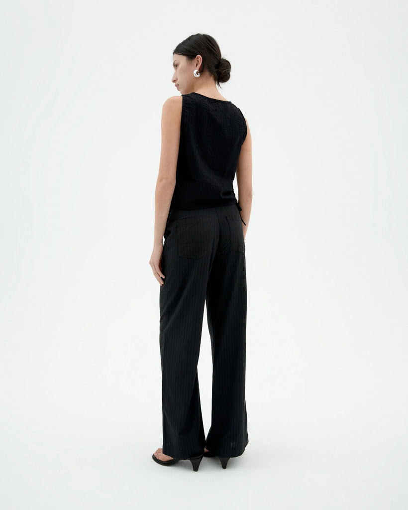 Seersucker Florence Top in Black