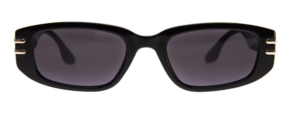 Rectangle with Gold Lines in Black Sunglasses