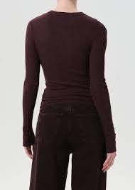 Pierce Tee in Raisin