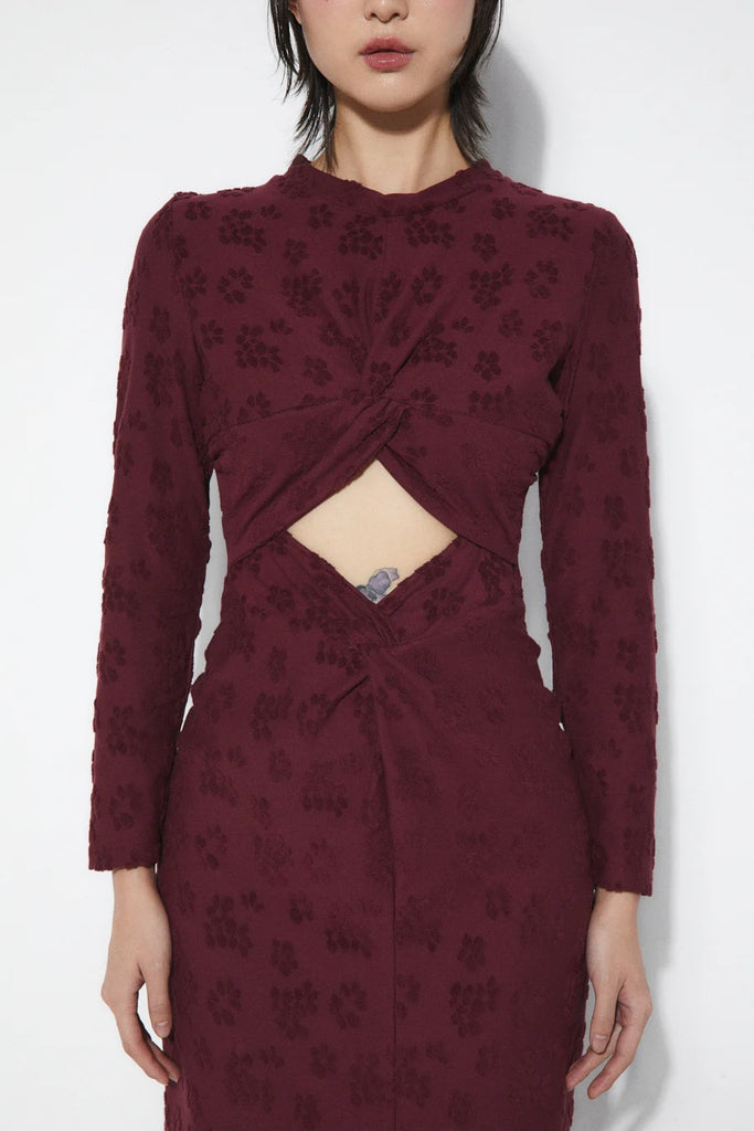 Barbara Dress in Burgundy