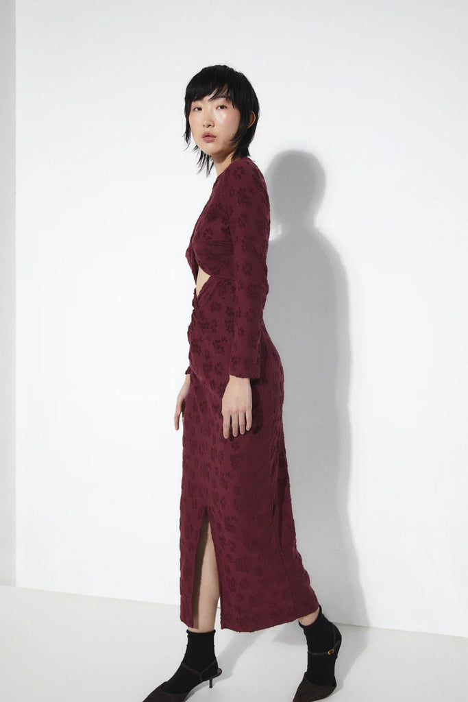 Barbara Dress in Burgundy