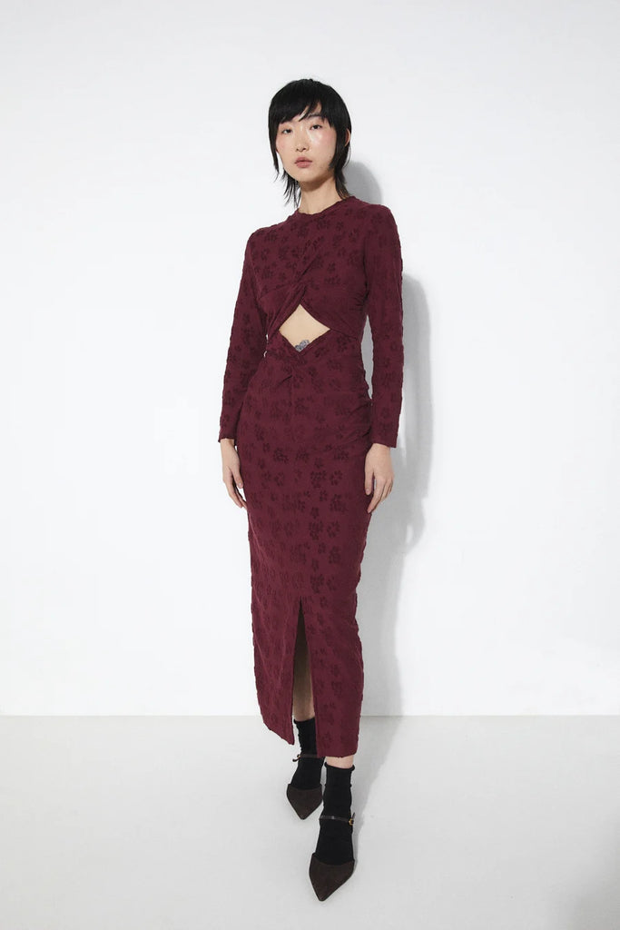 Barbara Dress in Burgundy
